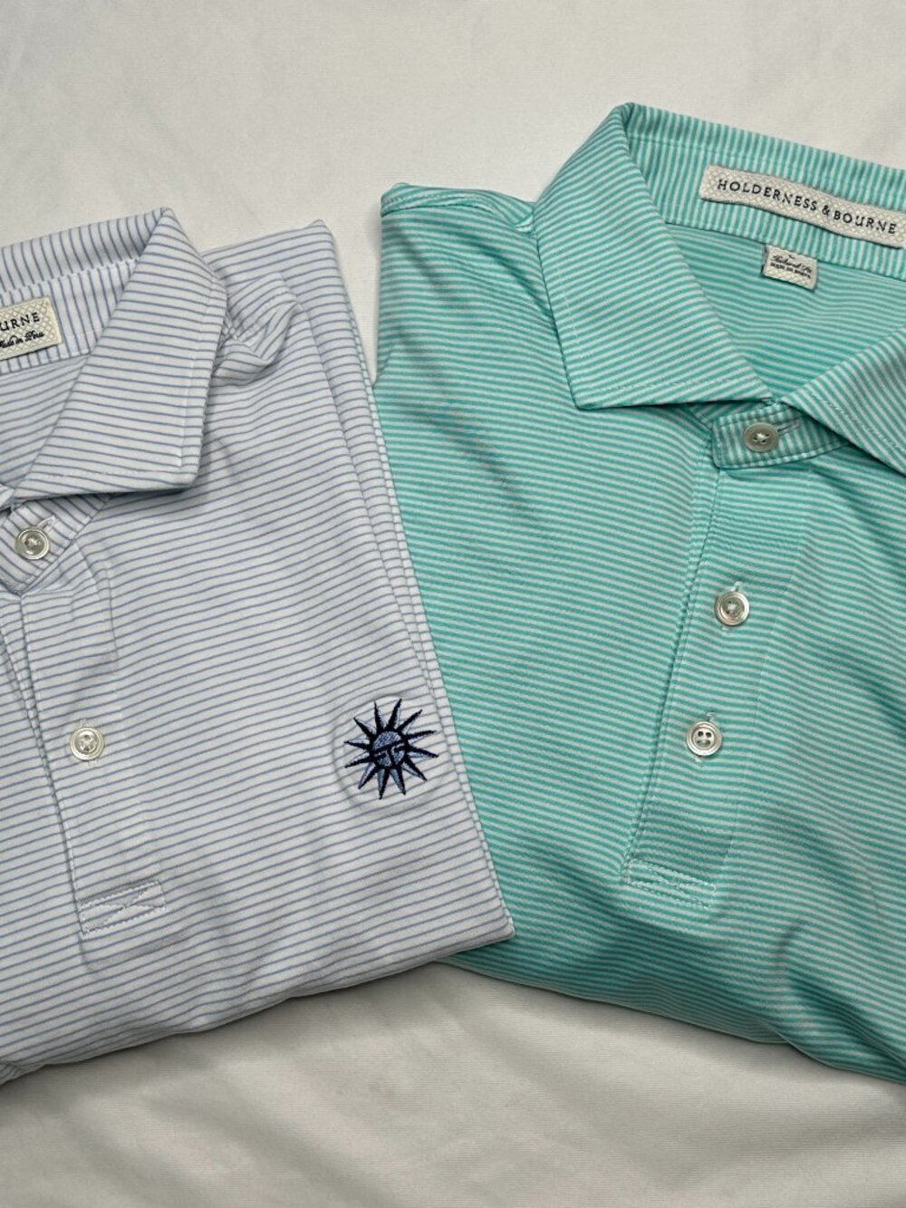 Holderness & Bourne Mens L Polo The Perkins Nagle Striped Tailored Fit Lot of 2